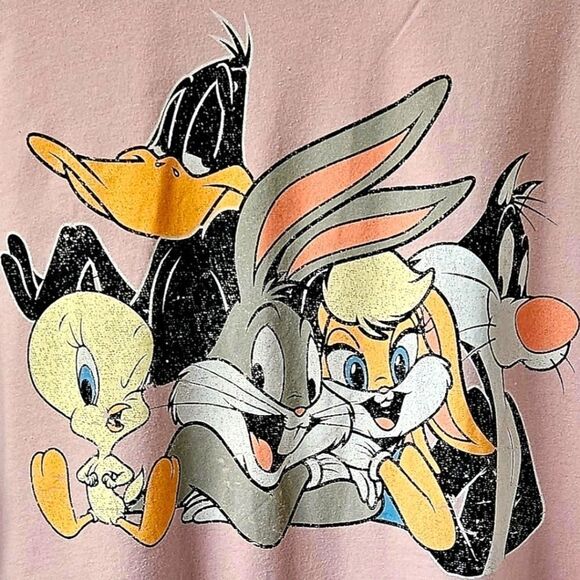 LOONEY TUNES Plus Size Cartoon Character LongSleeve Top - Picture 4 of 10